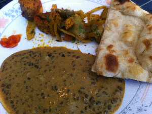 India Palace Dal Makhani, Naan Bread