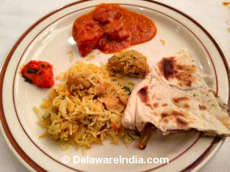 Nirvana Chicken Biryani, Butter Chicken © DelawareIndia.com